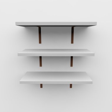 Duvardaki boş rafları