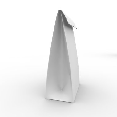 Boş beyaz paket yemek için