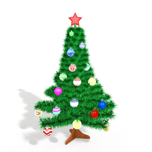 Weihnachtsbaum mit Spielzeug — Stockfoto
