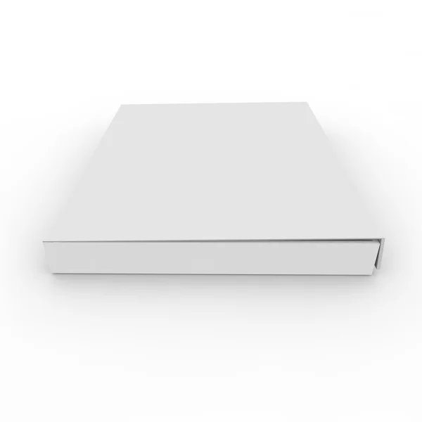 Caixa vazia branca — Fotografia de Stock