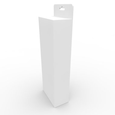 Mallar için boş beyaz kutu