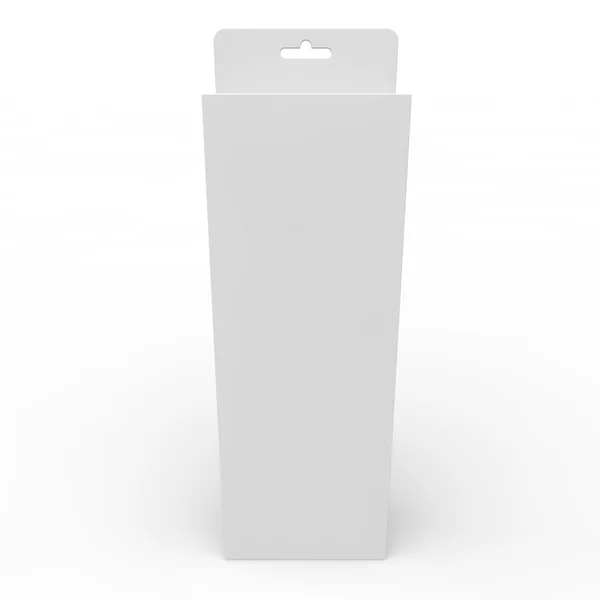 Caixa branca em branco para mercadorias — Fotografia de Stock