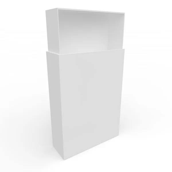 Prázdná bílá krabička zápalek — Stock fotografie