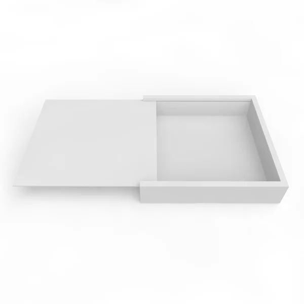 Caja blanca en blanco para regalos y productos — Foto de Stock