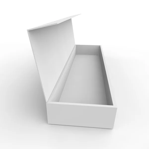 White blank box for jewelry and other gifts — Stock Photo, Image