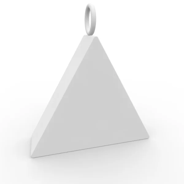 Branco caixa em branco forma triangular — Fotografia de Stock