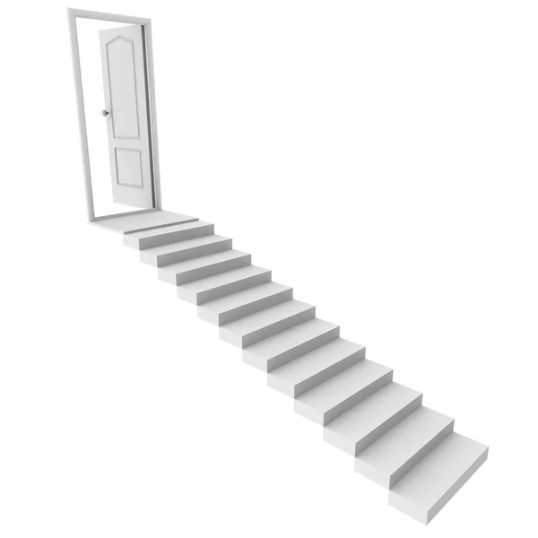 Eine Treppe führt zur Tür — Stockfoto