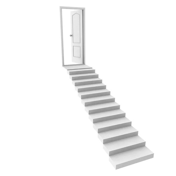 Een trap leidt naar de deur — Stockfoto