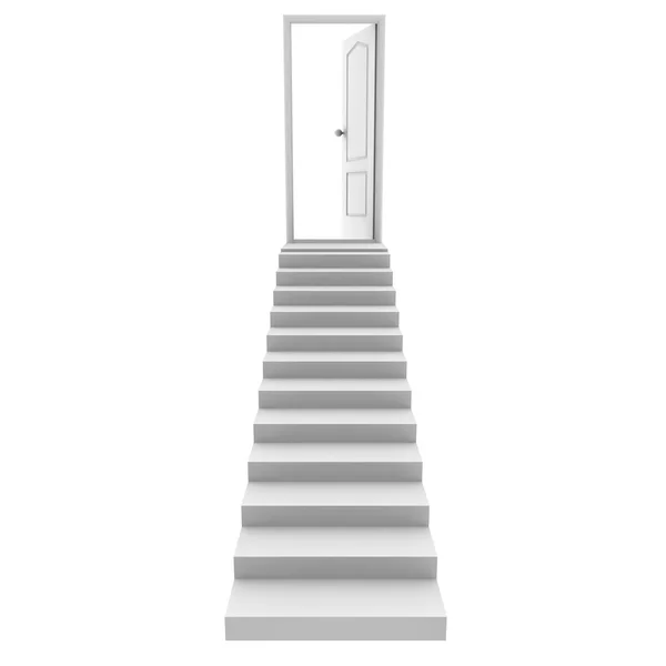 Een trap leidt naar de deur — Stockfoto