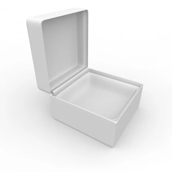 Beyaz boş hediye kutusu — Stok fotoğraf