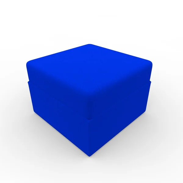 Blue blank gift box — Stock Photo, Image