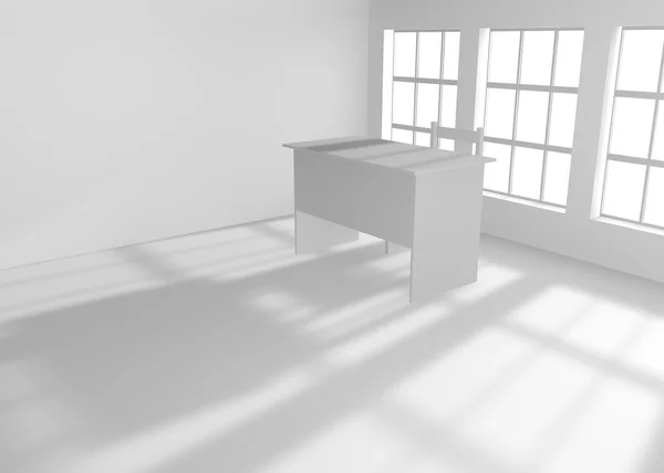 Masa ve sandalye boş bir odada — Stok fotoğraf