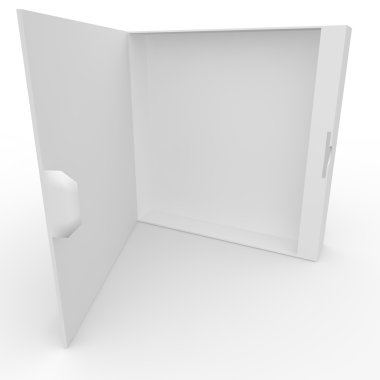 Toka ile beyaz boş kutu