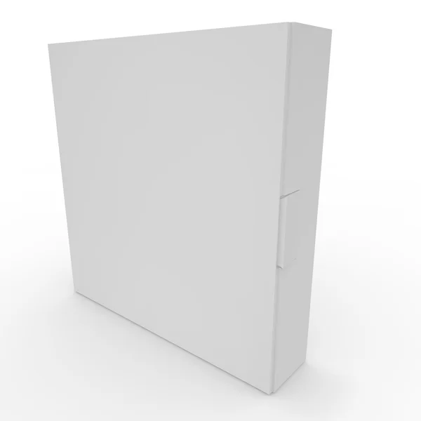 Caixa em branco branco com fecho — Fotografia de Stock