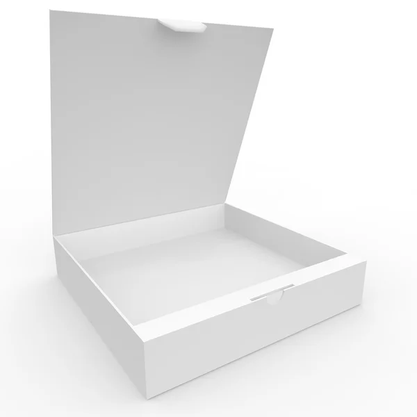 Caja blanca en blanco con cierre — Foto de Stock