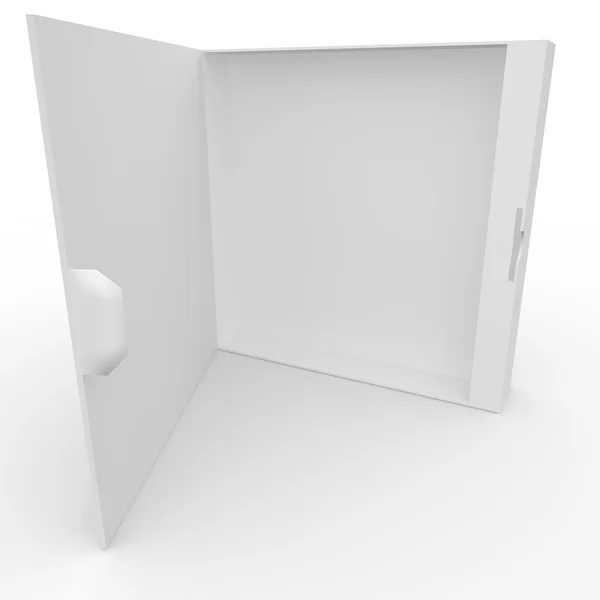 White blank box with clasp — Stock Photo, Image