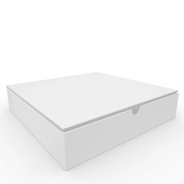 Біла порожня коробка зі застібкою — стокове фото