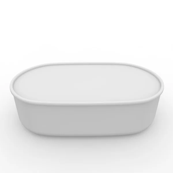 White empty jar with a lid — Stock Photo, Image