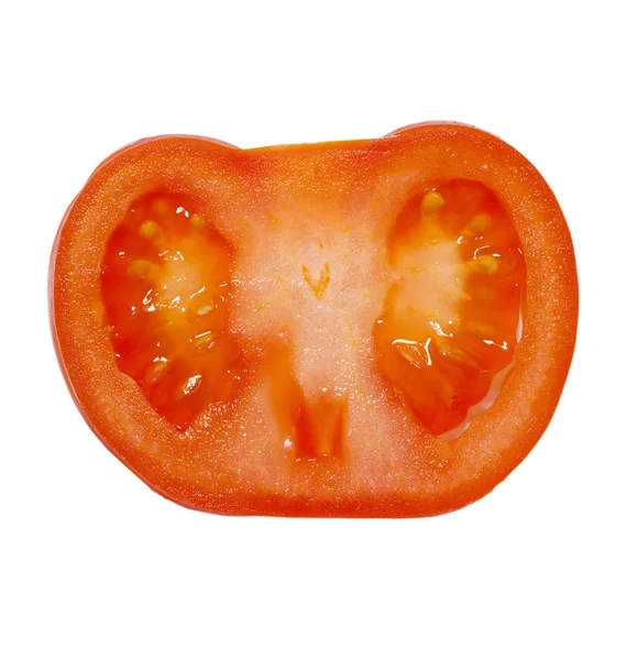 在宏观尺度上的切片西红柿 — 图库照片