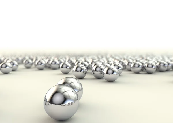 Steel balls bearing on the floor — Stock Photo, Image