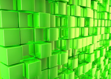 Arka plan. Yeşil zemin üzerine yeşil küpleri