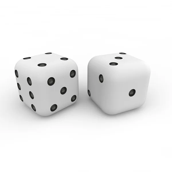 Game cubes on a white background — Stock Photo, Image