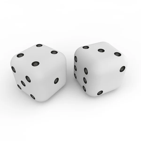 Game cubes on a white background — Stock Photo, Image