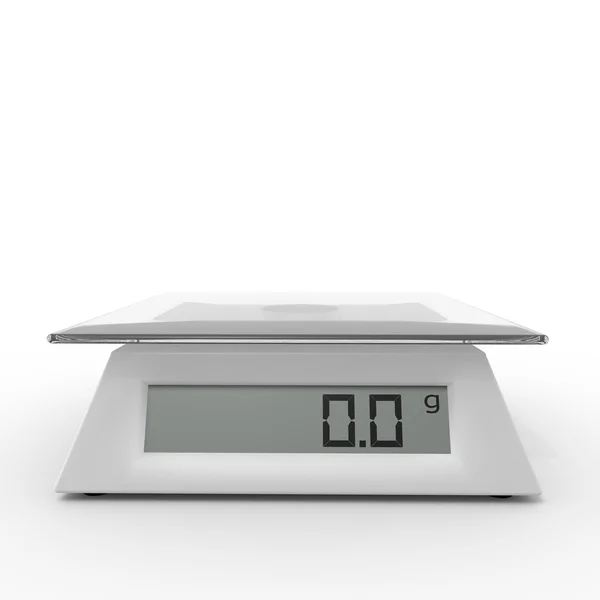 Kitchen scales on a white background — Stock Photo, Image