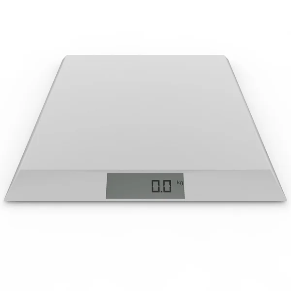 Электронные весы показывают - ноль килограмм — стоковое фото
