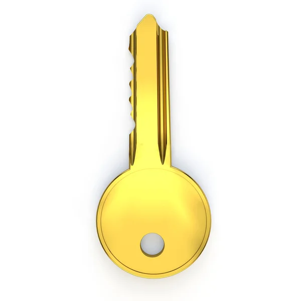 Золотой ключ от двери — стоковое фото