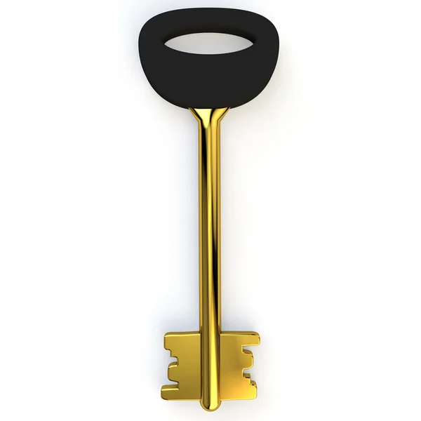 Llave de puerta grande de oro — Foto de Stock