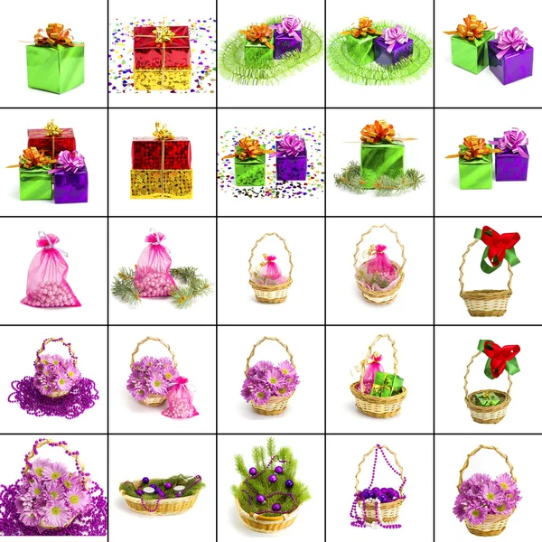 さまざまな方法でクリスマス プレゼントの大規模なコレクション — ストック写真