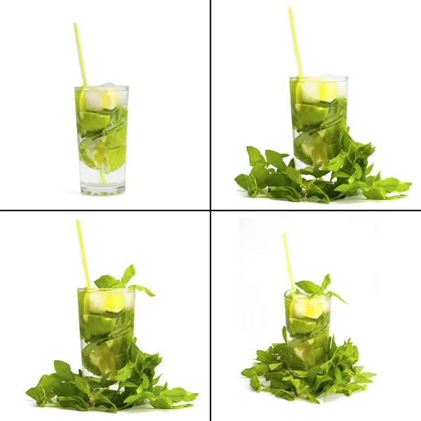 Collezione. Bevanda alcolica di Mojito e menta — Foto Stock