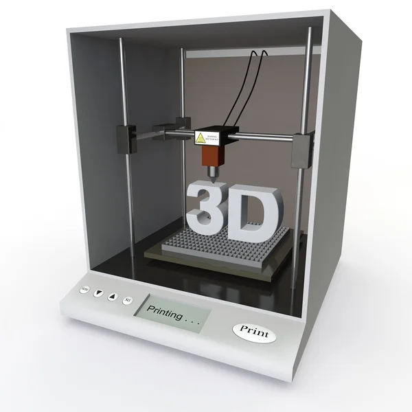 La impresora 3D imprime una palabra - 3D —  Fotos de Stock