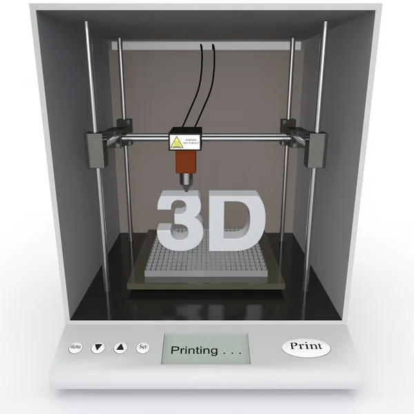 3d 打印机打印一句话 — — 3d — 图库照片