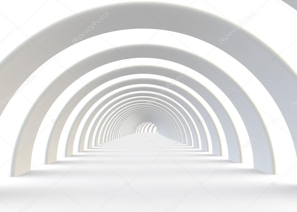 Abstract futuristic tunnel in a contemporary style