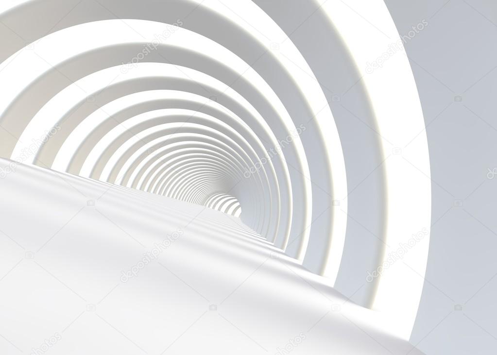 Abstract futuristic tunnel in a contemporary style