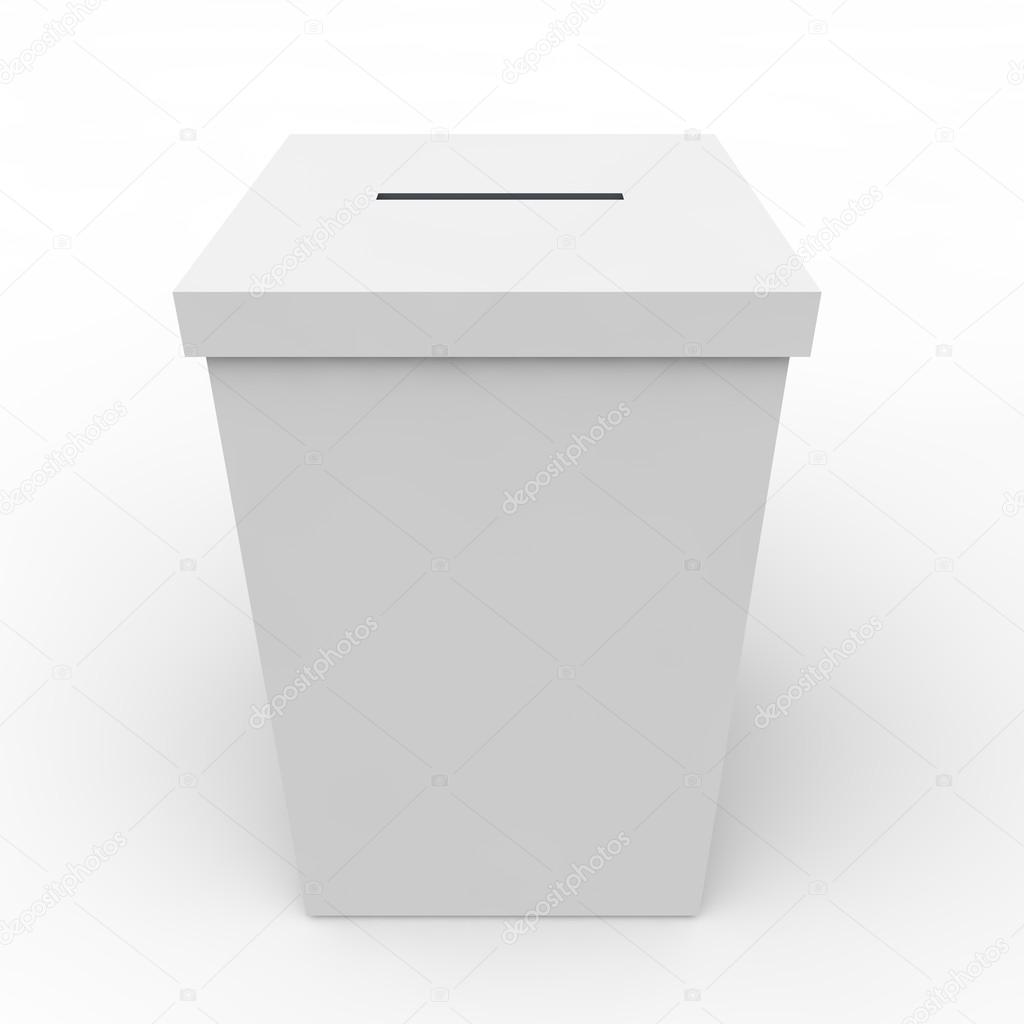 White blank box for voting