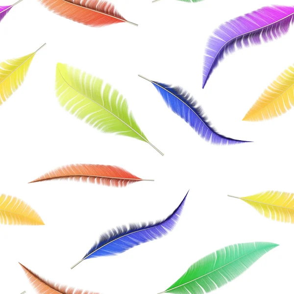 无缝纹理的五彩鸟的羽毛 — 图库照片