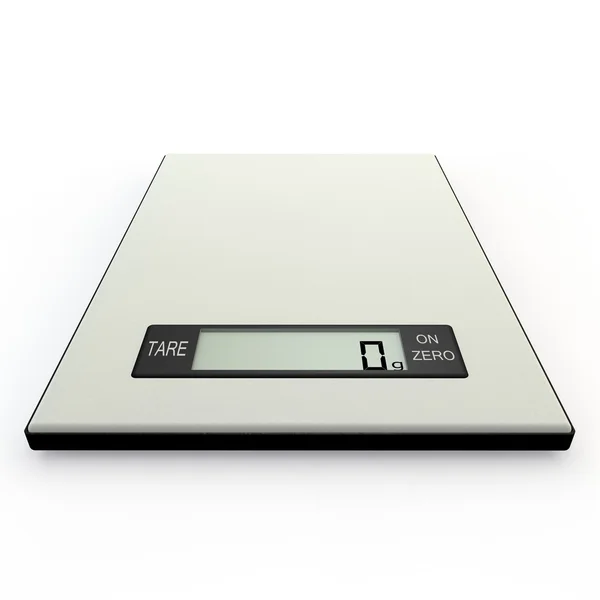 Электронные кухонные весы показывают ноль грамм — стоковое фото