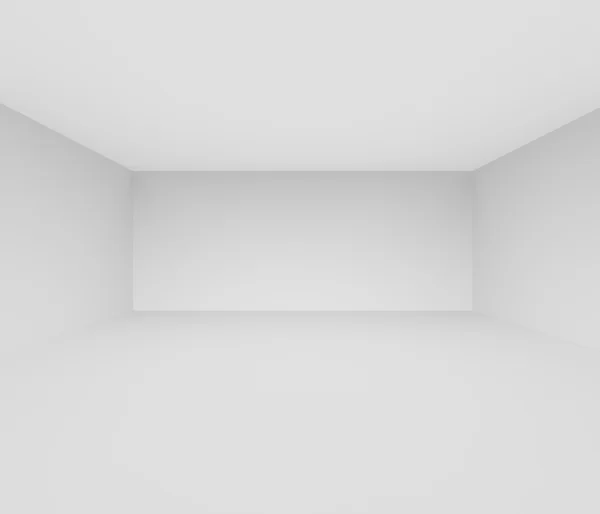 Una muestra de una habitación blanca vacía. Renderizado 3D — Foto de Stock