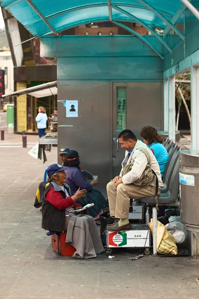 Shoeblacks ad Ambato, Ecuador — Foto Stock