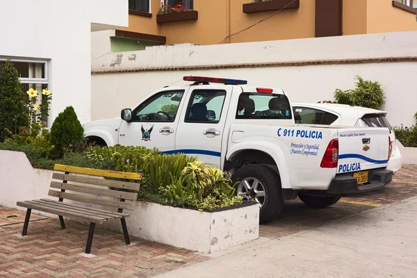 Policejní auto v quito, Ekvádor — Stock fotografie