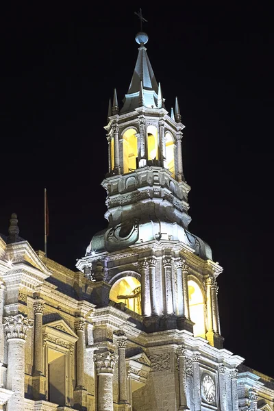 Steeple of the Basilica Cathedral of Arequipa, Peru — Stock Photo, Image