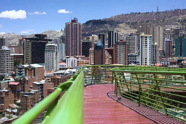 Balcon pěší stezce v La Paz, Bolívie — Stock fotografie