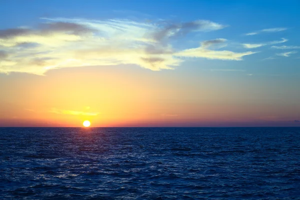 Západ slunce nad Tichým oceánem v Iquique, Chile Royalty Free Stock Fotografie