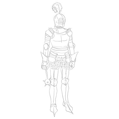 ortaçağ zırh doodle