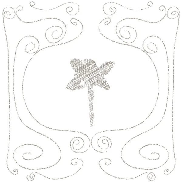 Scribble cień irys karta — Zdjęcie stockowe