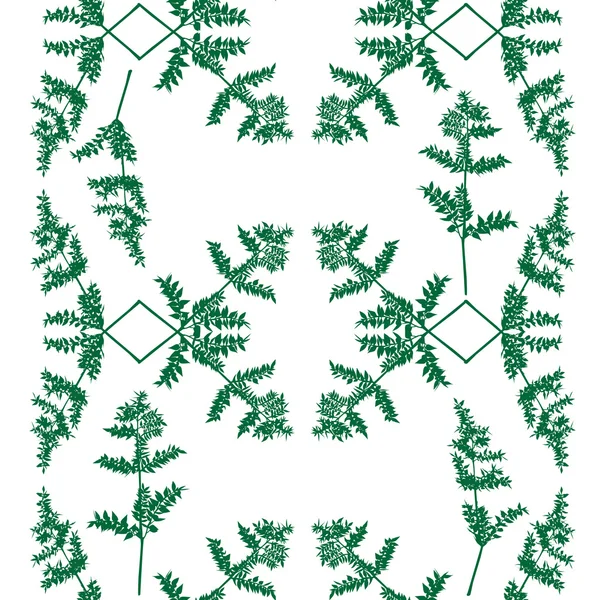 Silhuetten av en grön växt-mönster — Stockfoto