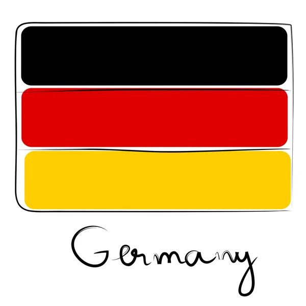 Tyskland flagga doodle — Stockfoto